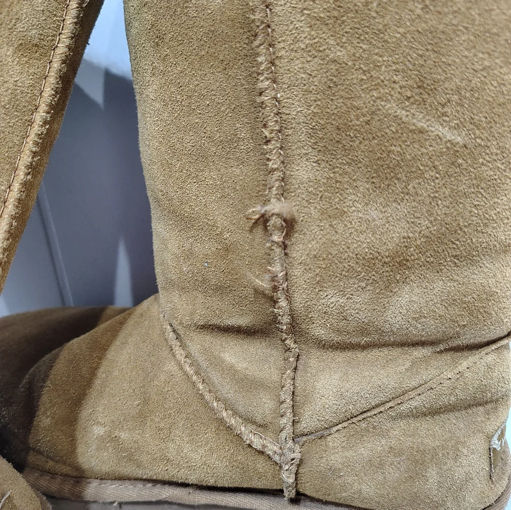 Koolaburra by UGG Victoria Tall Bow Boots Tan‎ Size 8 Suede Waterproofed
